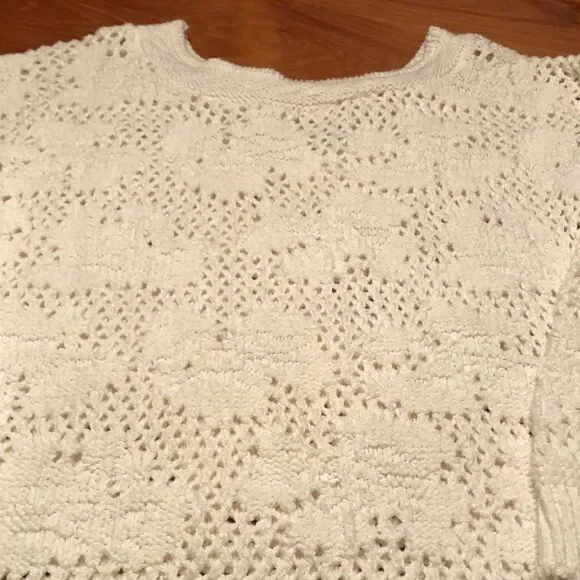 White Hand Knit Sweater - Picture 7 of 12
